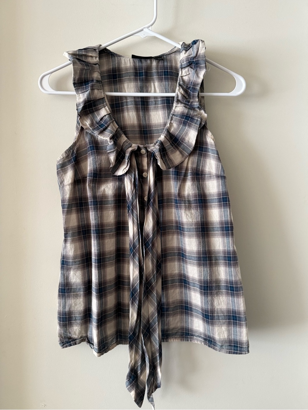 a.n.a Cotton Ruffle Tank Top